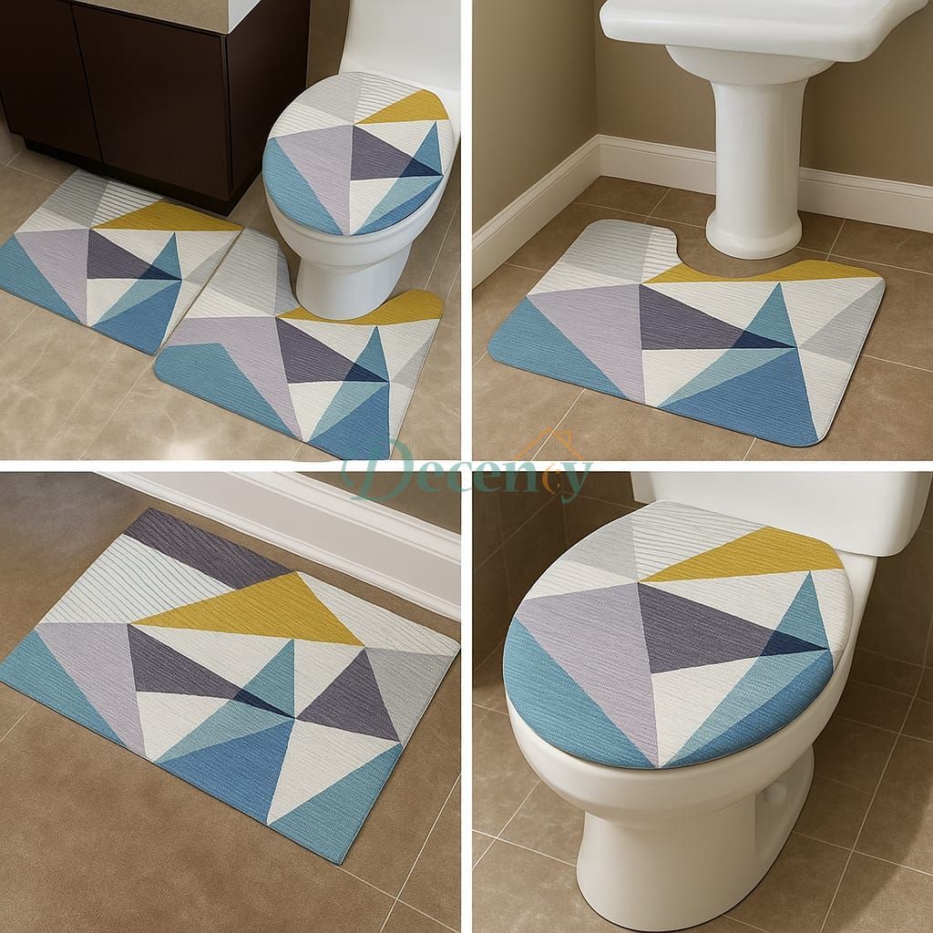 3 Pcs Anti Slip Bath Matt Set ( 2 )