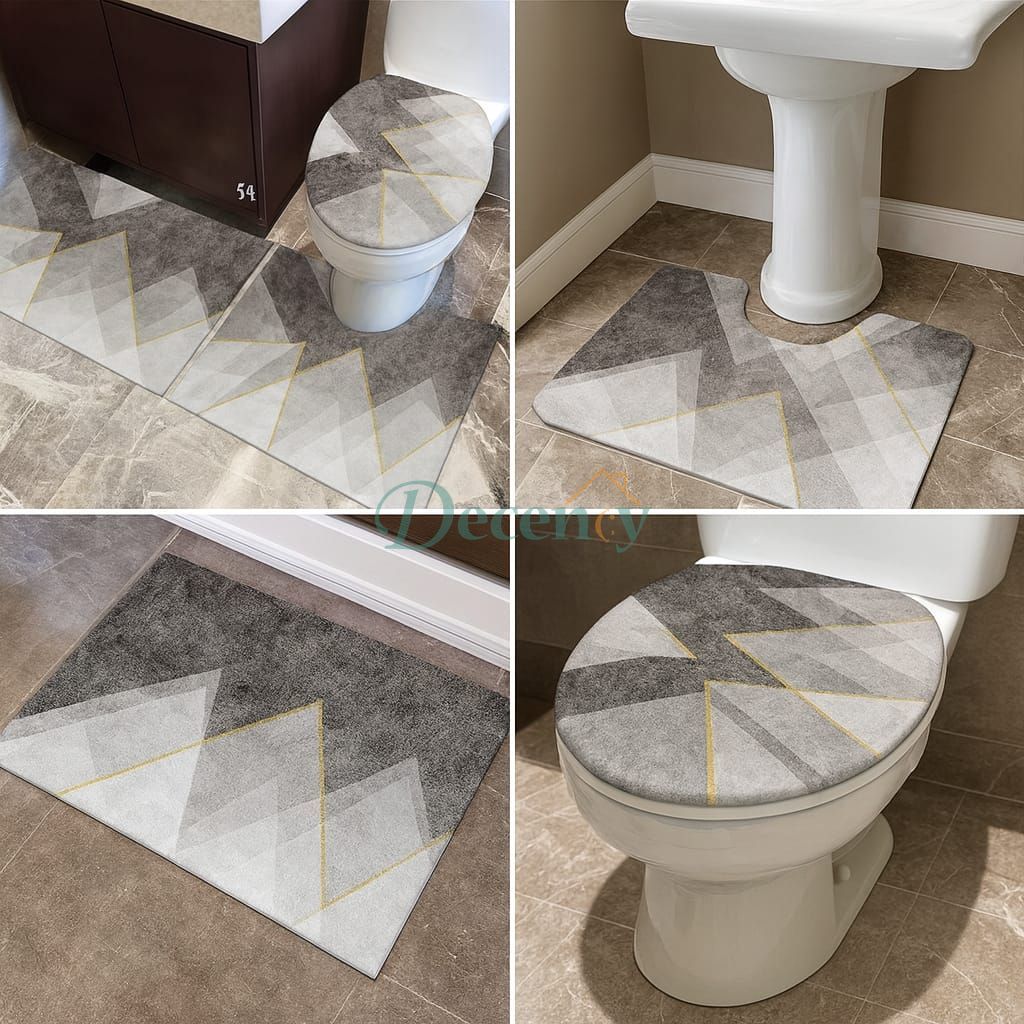 3 Pcs Anti Slip Bath Matt Set ( 4 )