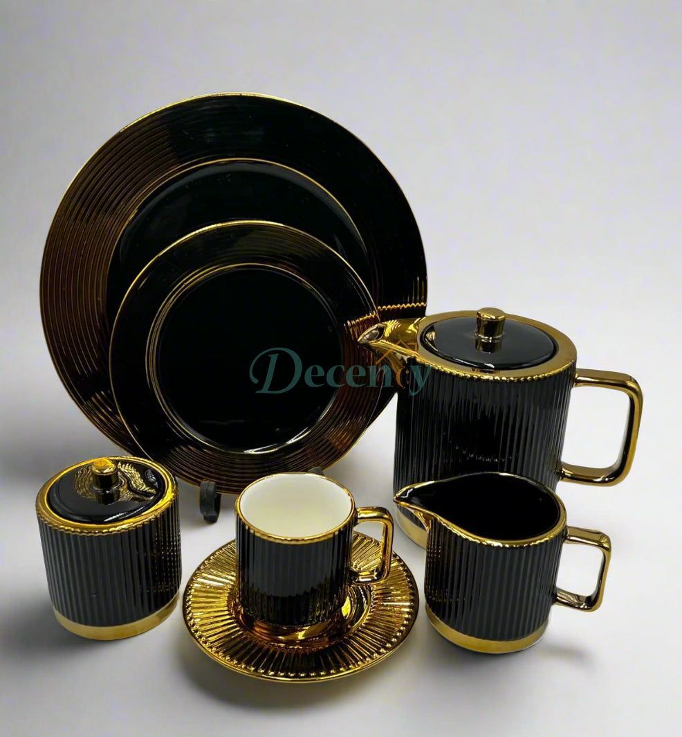 24-Piece Ceramic Tea Set – Premium Cups, Saucers & Serving Essentials ( 2 )