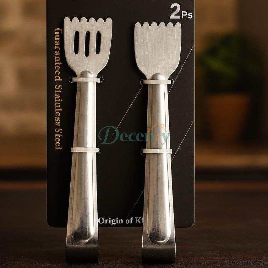 2-Piece Ice Tong Set –Stainless Steel Essential