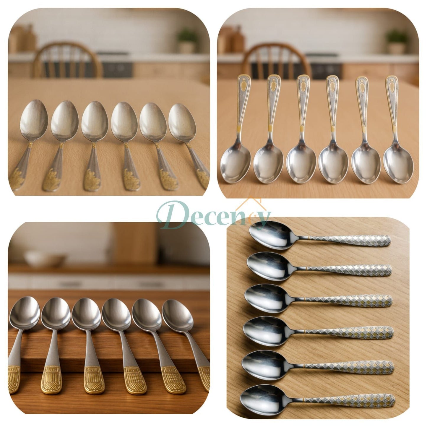 6-Piece Stainless Steel Spoon Set – Durable, Rust-Resistant & Elegant