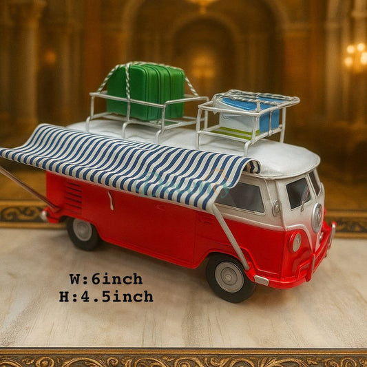 Vintage Metal Camper Van Model (7.5 inch) Antique Home Decor Showpiece