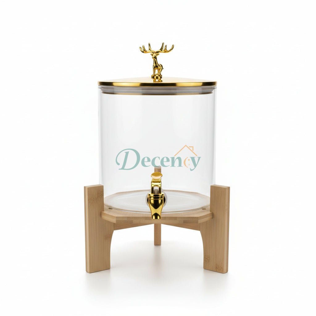 Beverages Despenser With Wooden Base