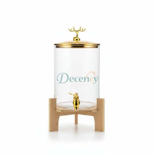 Beverages Despenser With Wooden Base