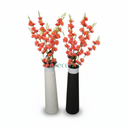 Clander Pvc Pot With Washable Flowers Pair