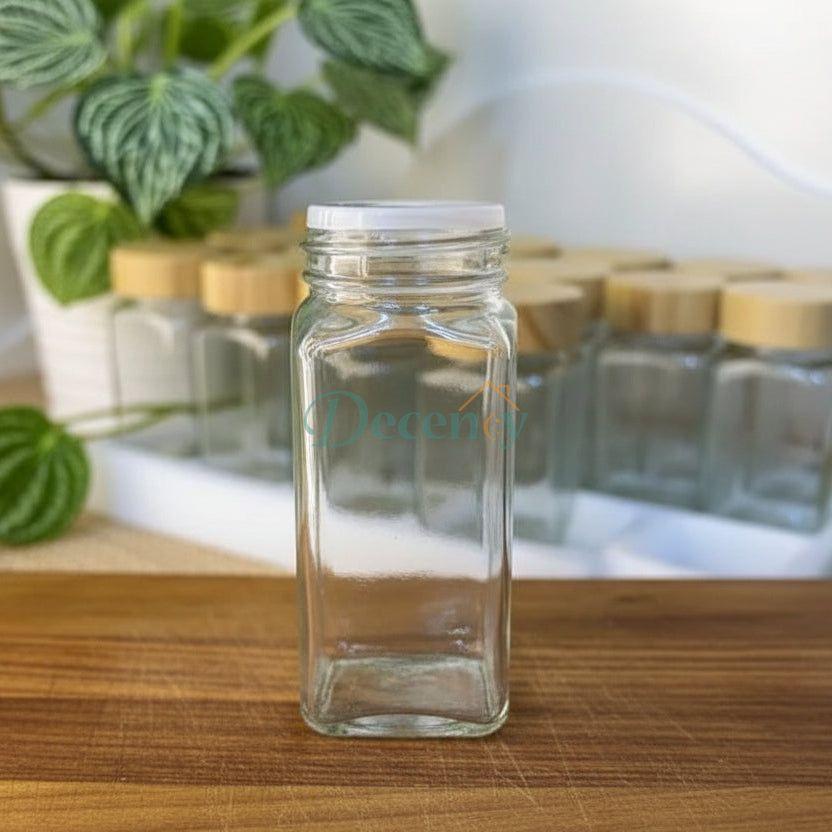 Bamboo Lid Salt And Pepper Shaker 120ML Jar Size