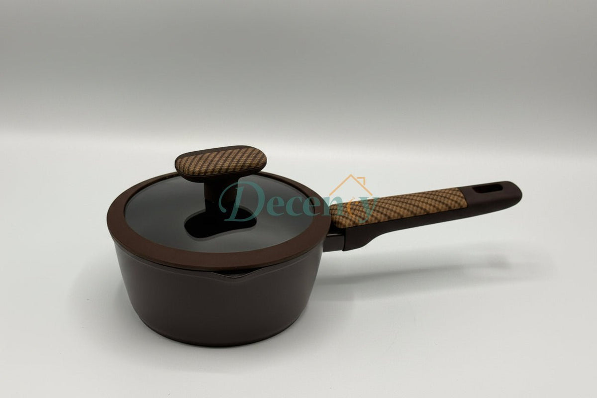 Premium Non-Stick Saucepan with Glass Lid – Heat-Resistant Handle | Baroly Cookware- 16CM