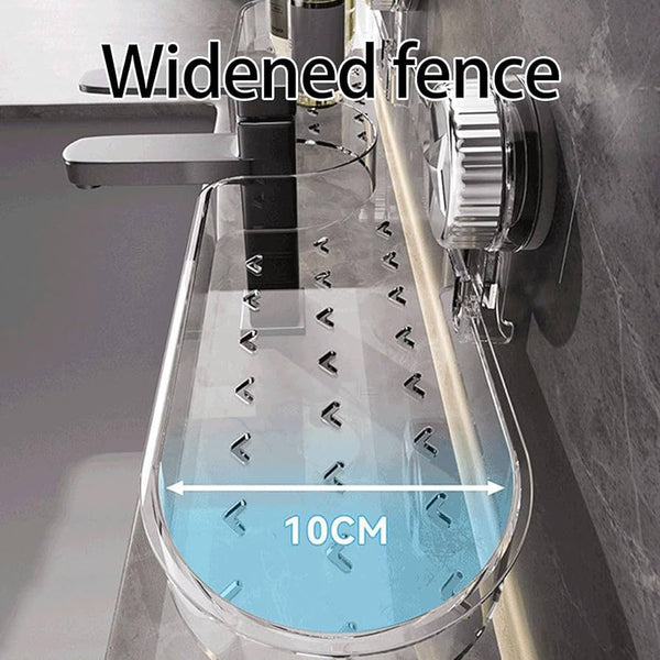 Clear Acrylic Suction Wall Shelf for Bathroom