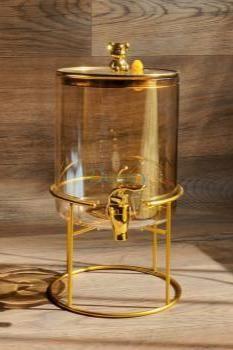 New Style Beverage Dispenser With Wooden Base