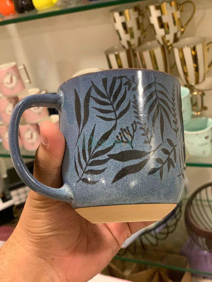 Danny Home™ 4 Pcs Leaf Printed Mugs