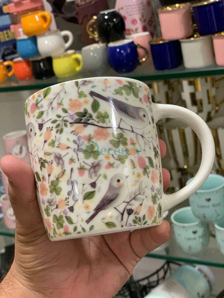 "Danny Home™ 4 Pcs Floral Mugs"