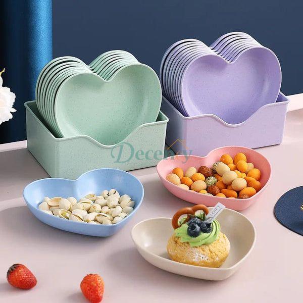 Heart Shaped Plate (Pack Of 8)