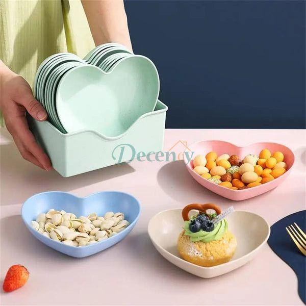 Heart Shaped Plate (Pack Of 8)