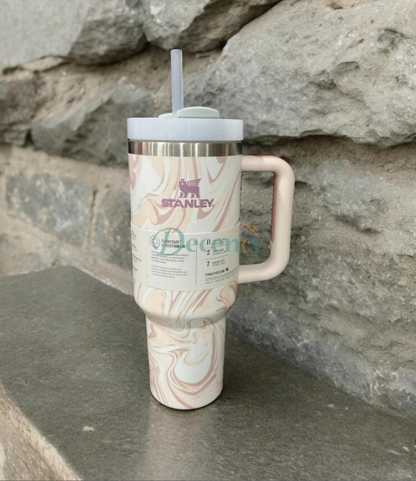 Stanley Quencher H2.0 Tumbler | 40 OZ | Polar Swirl | Rose Swirl