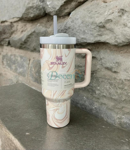 Stanley Quencher H2.0 Tumbler | 40 OZ | Polar Swirl | Rose Swirl