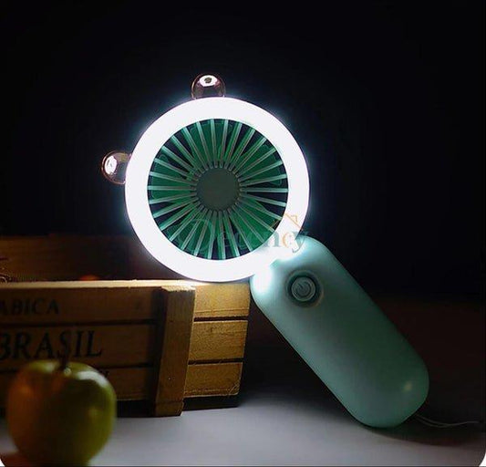 Mini Handheld Fan With LED
