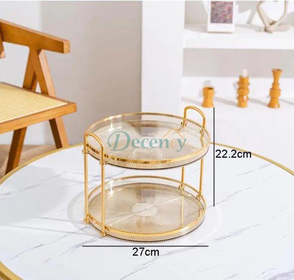 2 Layer Round Tray
