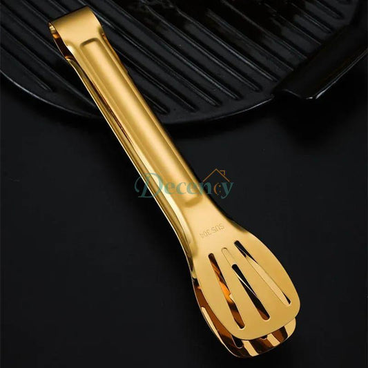 Stainless Steel Golden Serving Tong