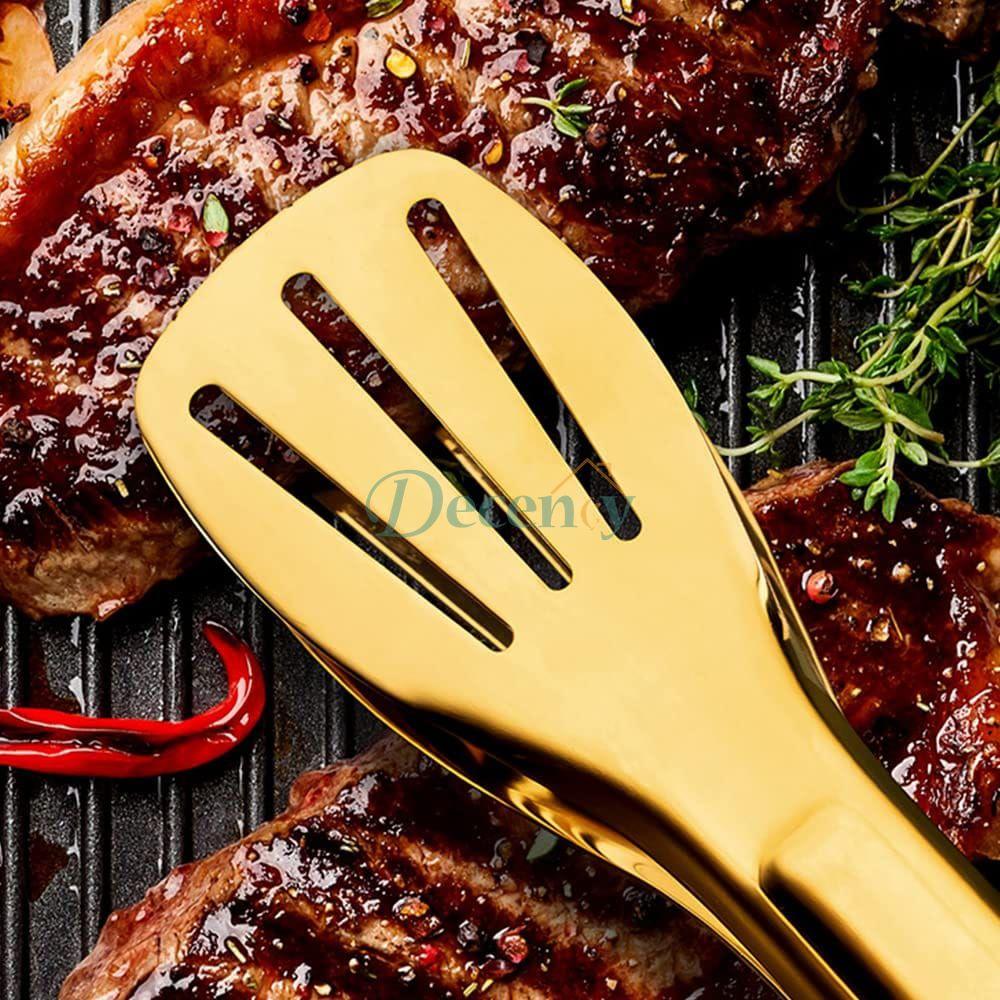 Stainless Steel Golden Serving Tong