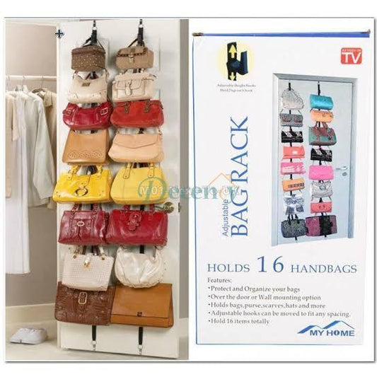 Adjustable bag rack for 16 bags