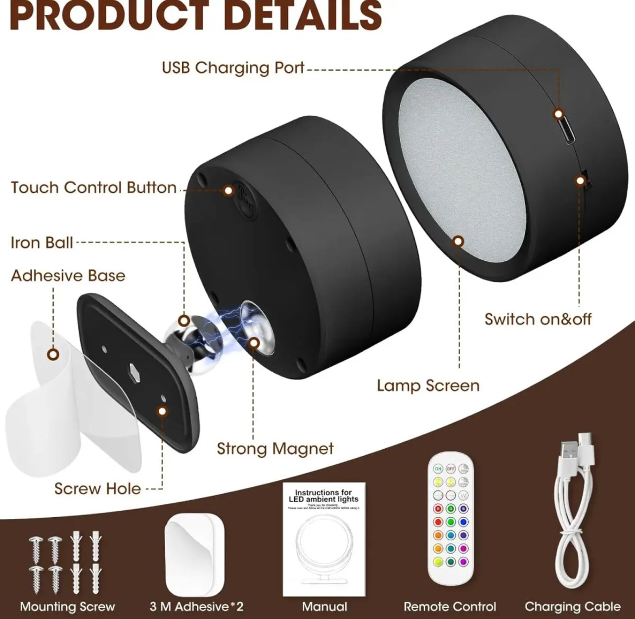 360° Double Side Led Wall Lamp