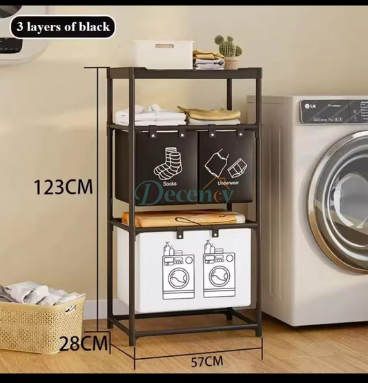 Large capacity folding laundry basket