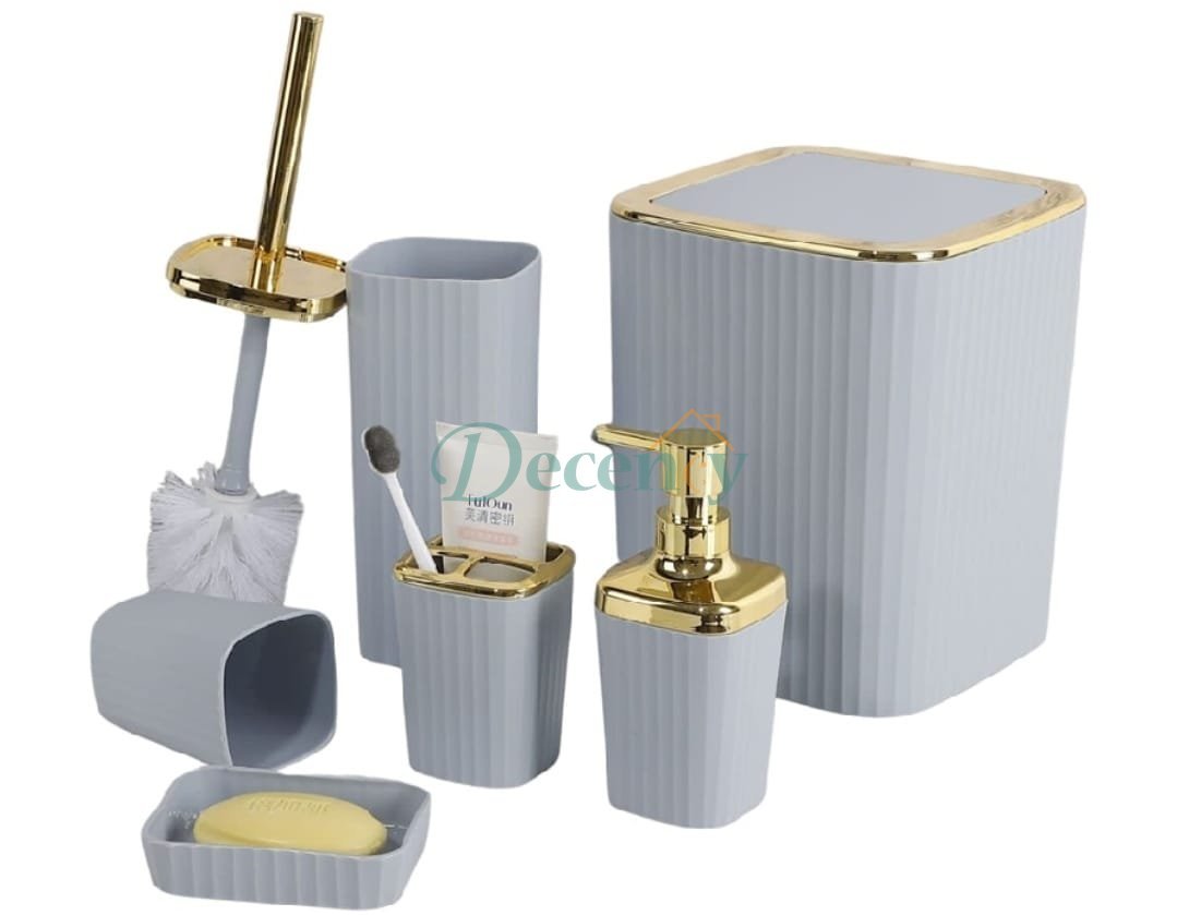 6 In 1 Bathroom Accessories Set