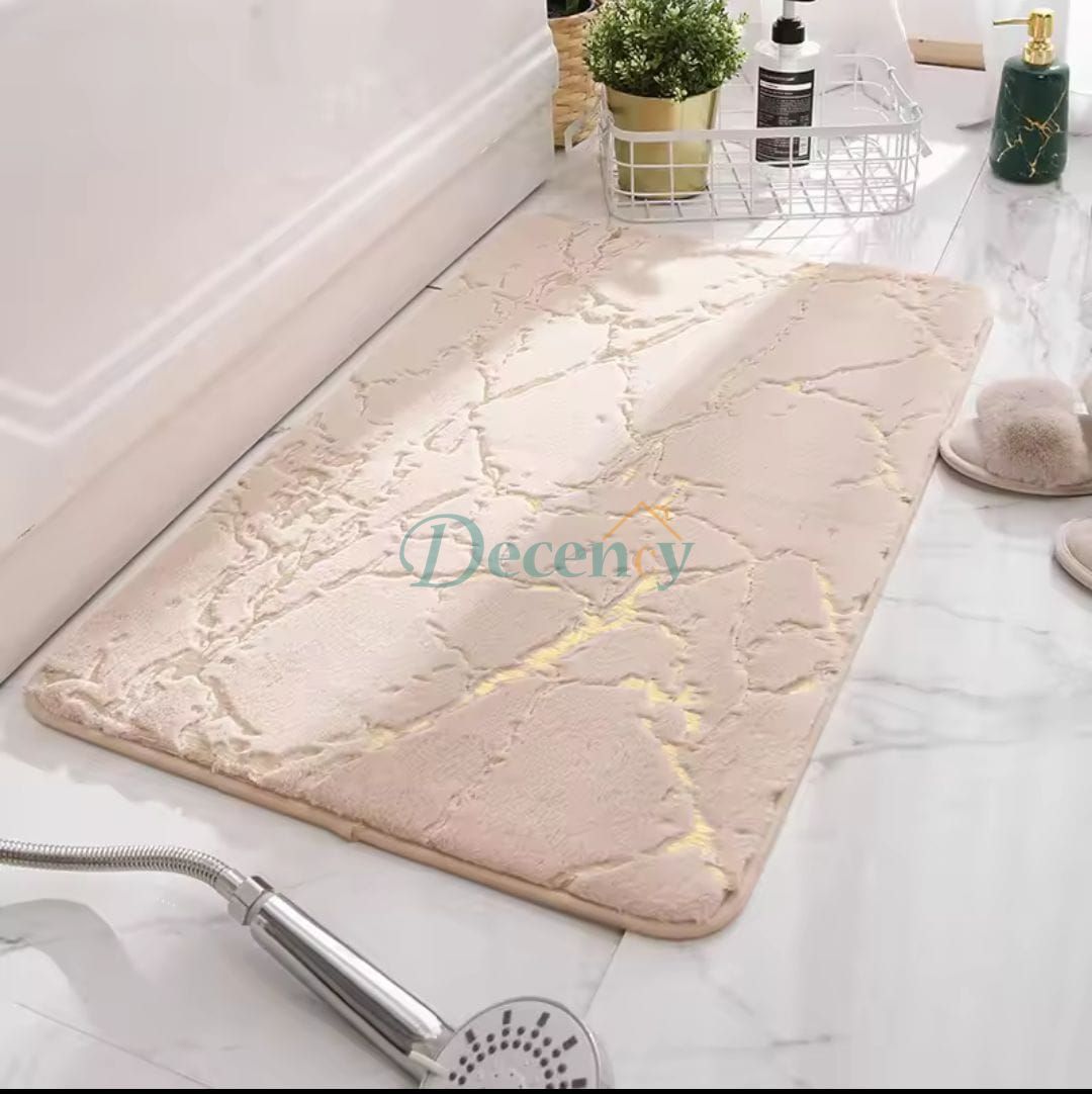Endless Gold Line Marble Bath Mat Skin