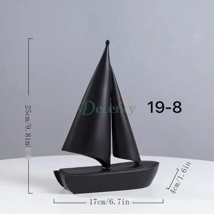Nordic Sailboat Model Statue