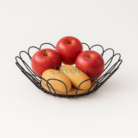Metallic Fruit Basket In 3 Different Shpaes