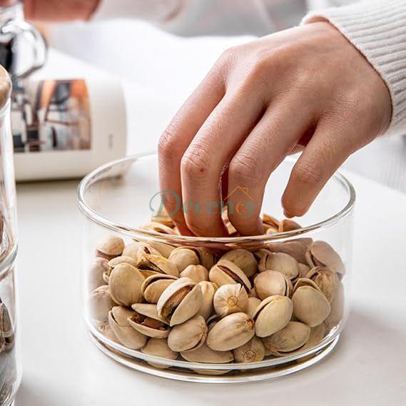 3 & 4 Layers Glass Food Containers With Wooden Lid