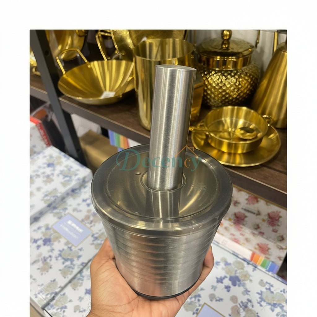 Stainless Steel Mortar and Pestle Kitchen Food Tools - Golden