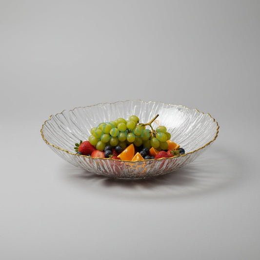 Acrylic Golden Line Serving Bowl
