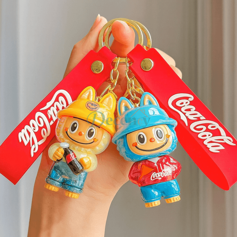 Creative CocaCola Labubu Keychain – Trendy Bag Charm (Random)