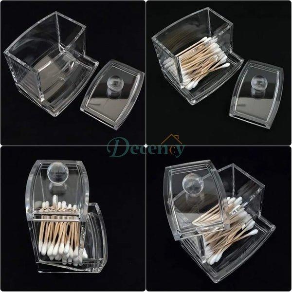 Acrylic Cotton Swabs Storage Box