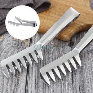 Stainless steel nudel tong.