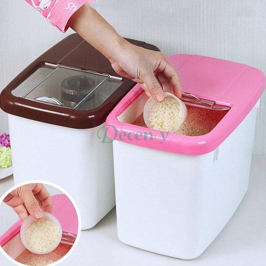 10kg Rice Storage Box Grain Cereal - Decency