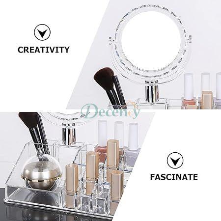 Acrylic Makeup Organizer with Mirror