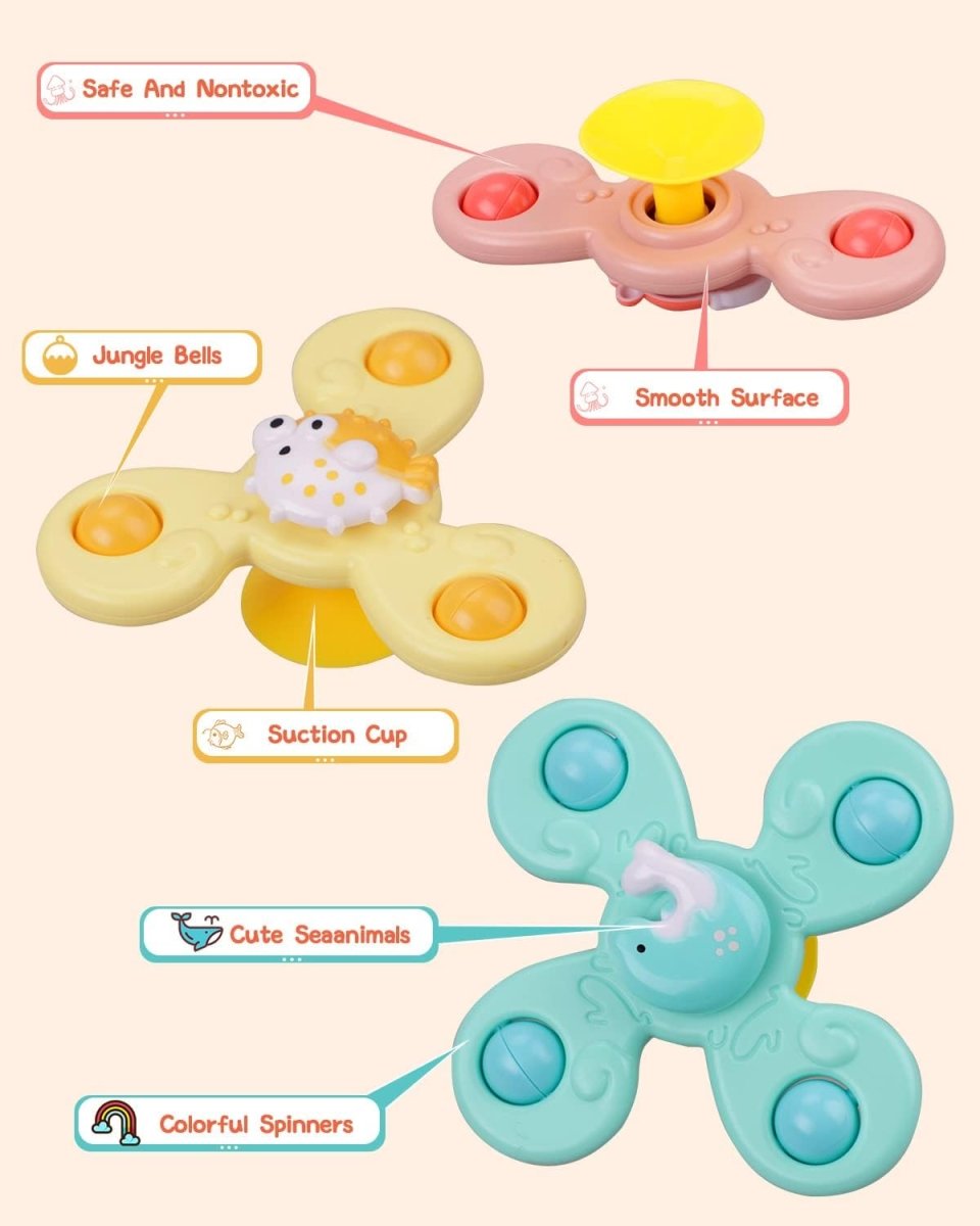 Colorful Cute Animals Design Spinner | Pack of 3