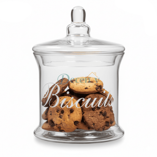 Elegant Clear Glass Storage Jar – 13.6×19.1×13.9 cm