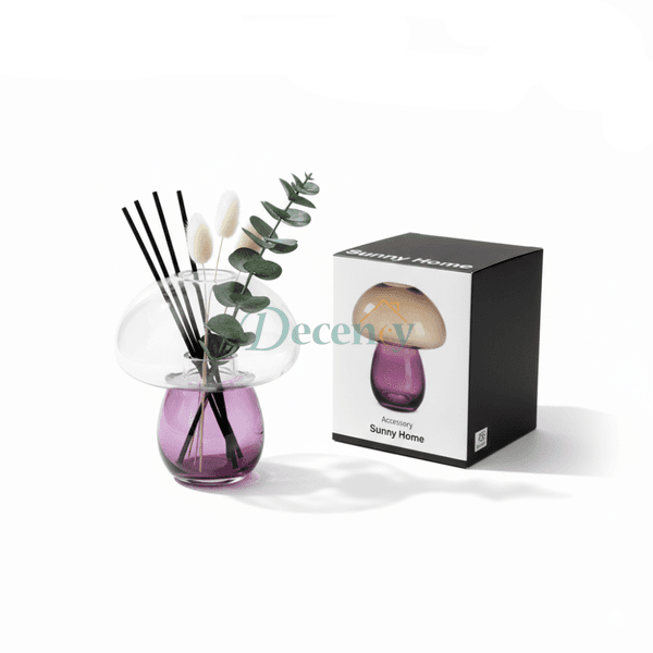 Danny Home Elegant Curved Glass Vase – 5.1x18.2x15.5cm