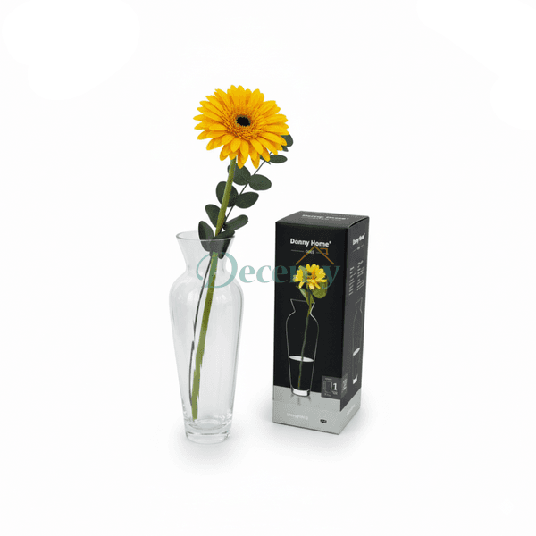 Danny Home Elegant Tall Glass Vase – 5x25.1cm