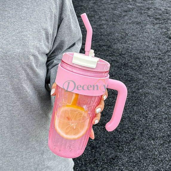 Clear Glass Tumbler with Handle & Infuser Lid