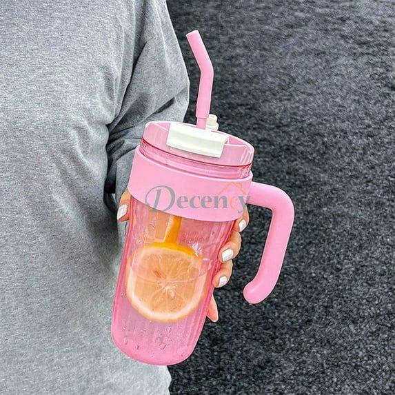 Clear Glass Tumbler with Handle & Infuser Lid