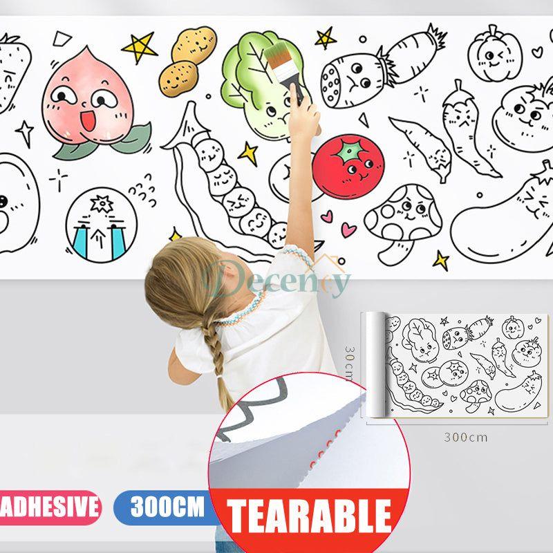 Children Coloring Drawing Roll Sticker (59 Inch Lenght)