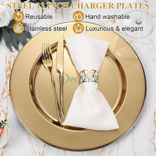 Elegant Juliana Gold Serving Plate & Decorative Platter