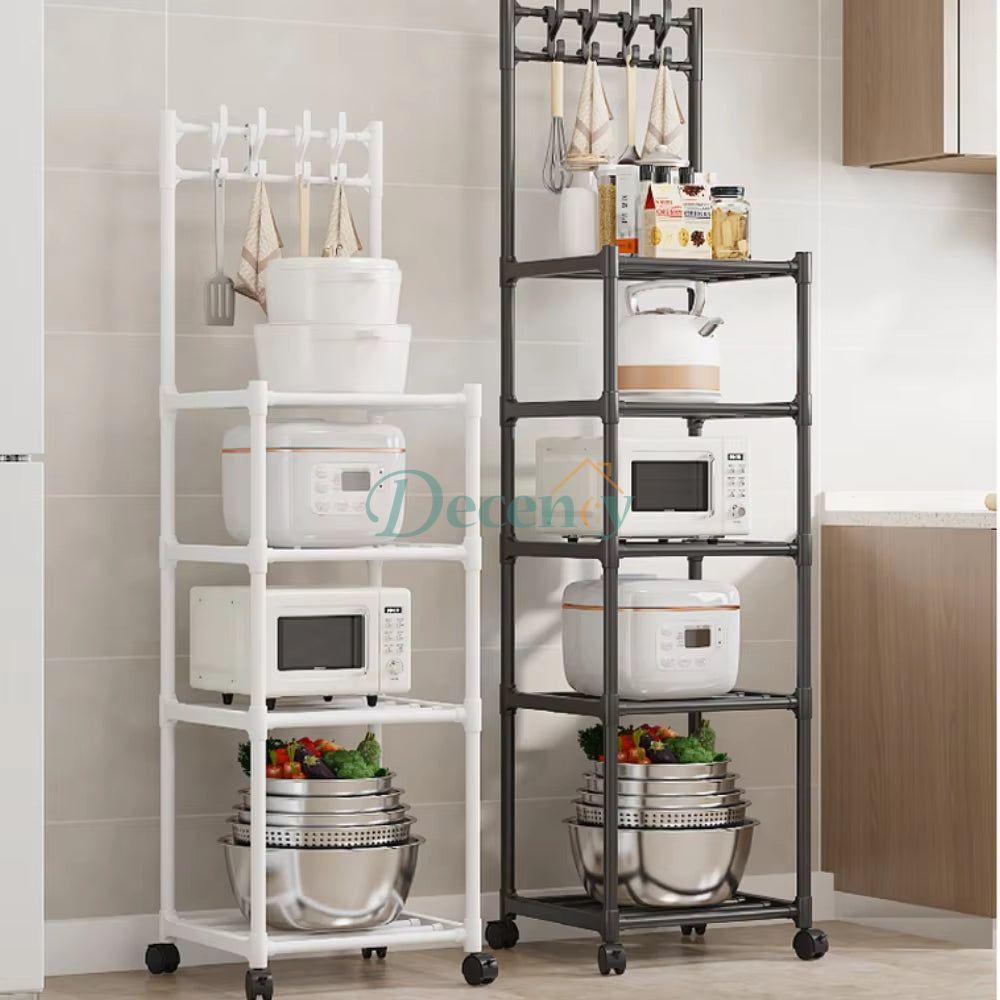 Adjustable Metal Storage Shelf with Wheels