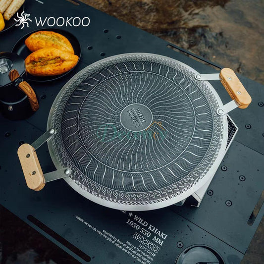 Stainless steel tawa honey com with wooden Handle