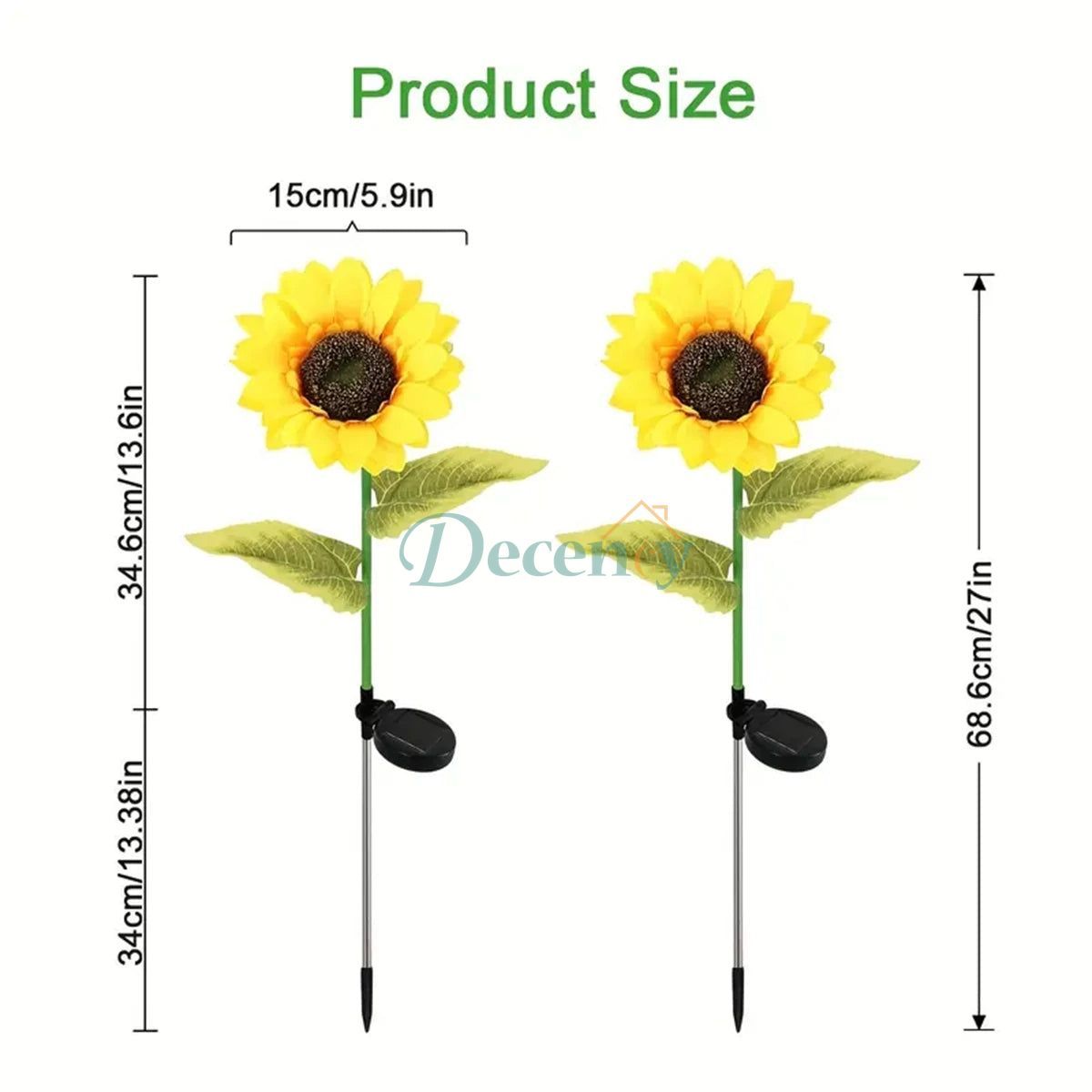 Led Solar Sunflower Lights - Single Head