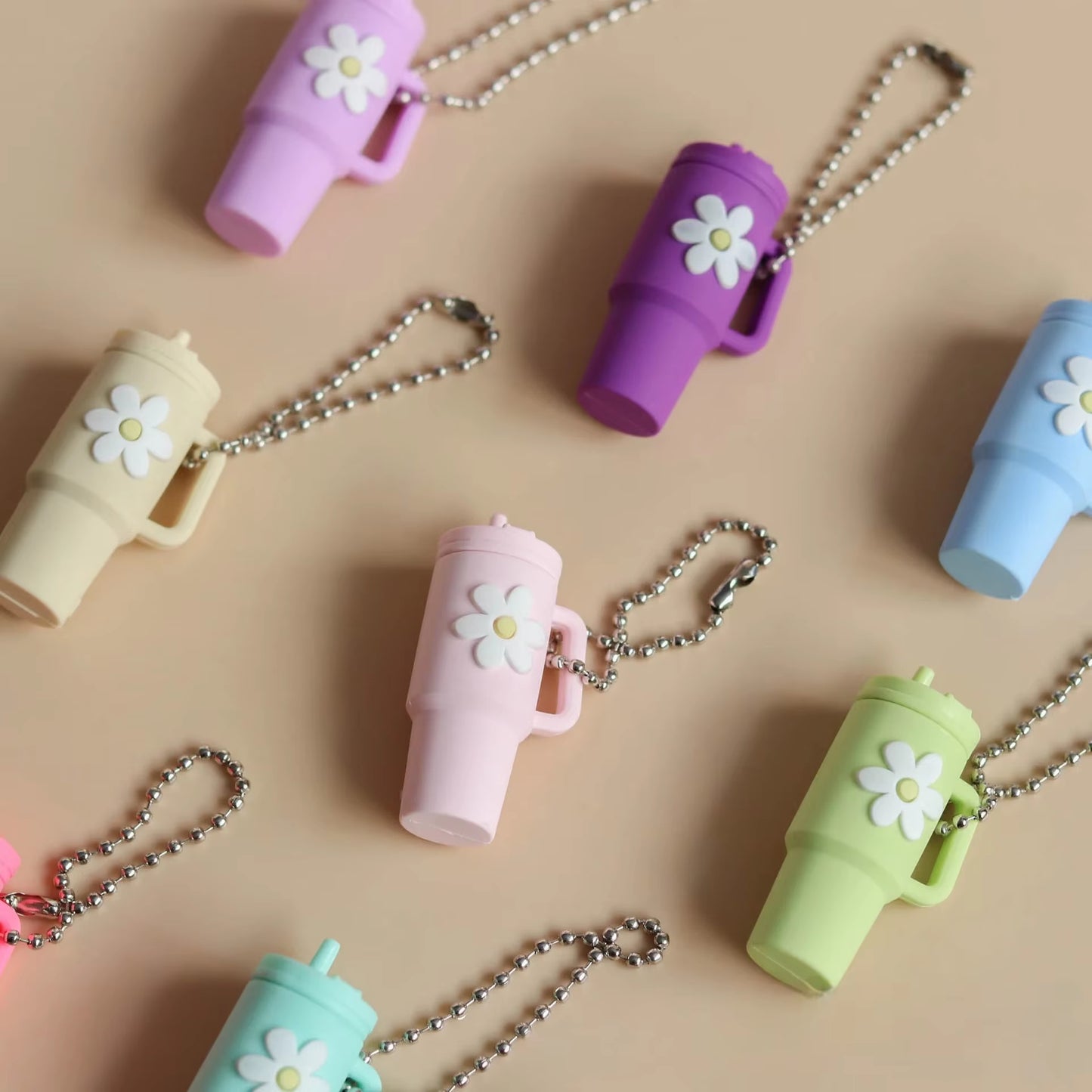 Mini Stanley Cup Keychain – Cute Silicone Tumbler Charm Accessory